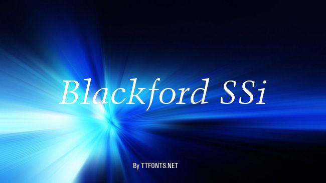 Blackford SSi example