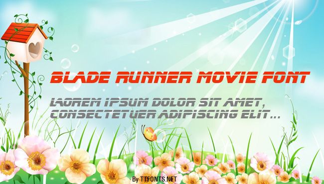 Blade Runner Movie Font example