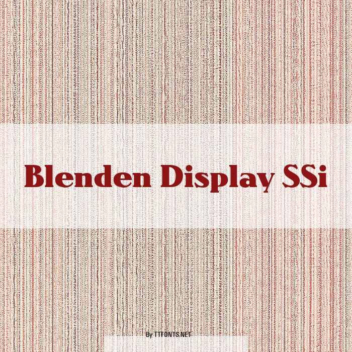 Blenden Display SSi example
