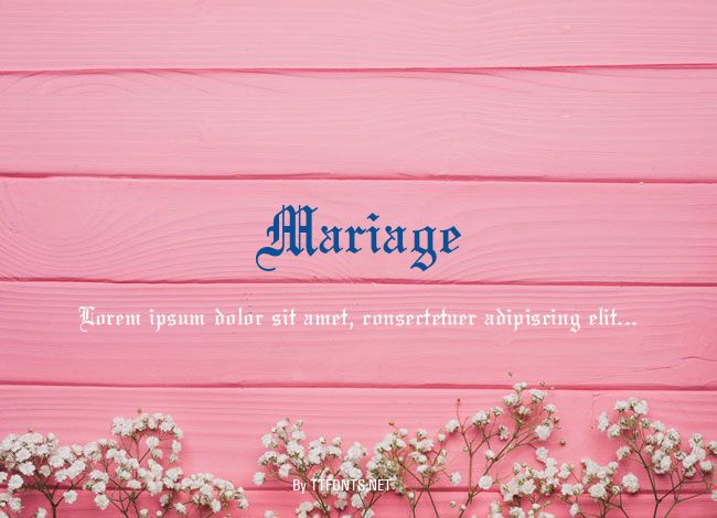 Mariage example