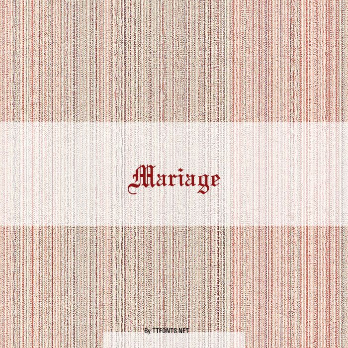 Mariage example