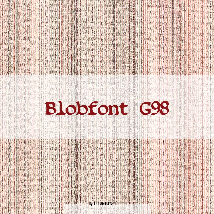 Blobfont G98 example