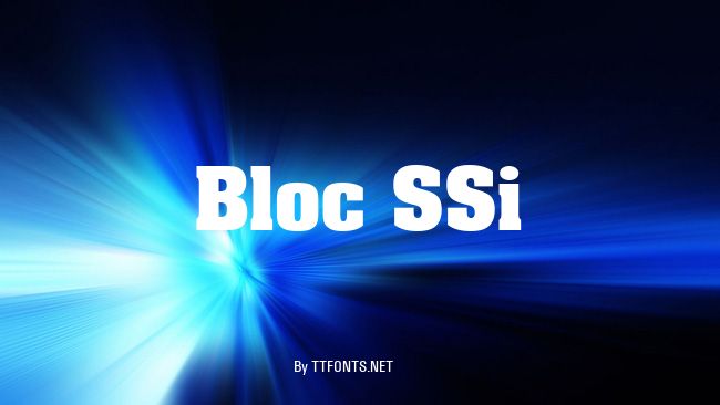 Bloc SSi example