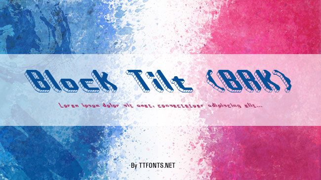 Block Tilt (BRK) example