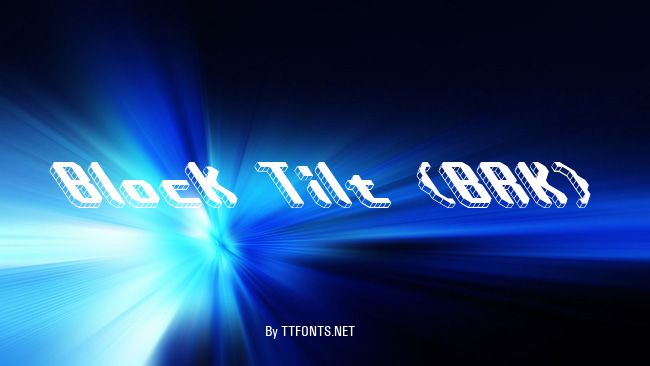 Block Tilt (BRK) example