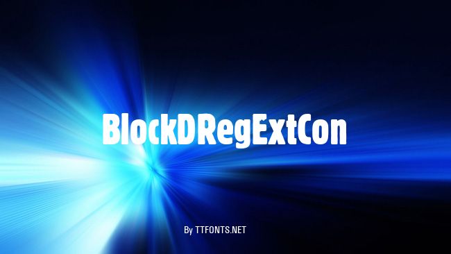 BlockDRegExtCon example