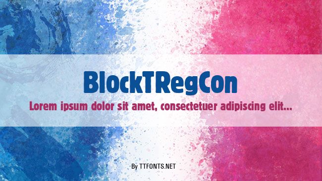 BlockTRegCon example