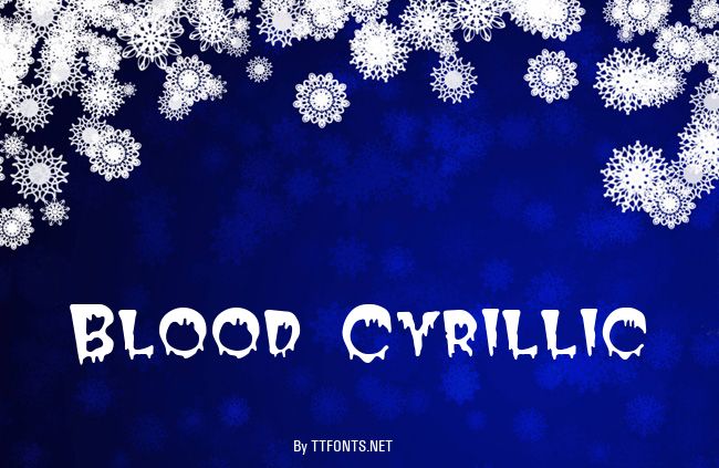 Blood Cyrillic example