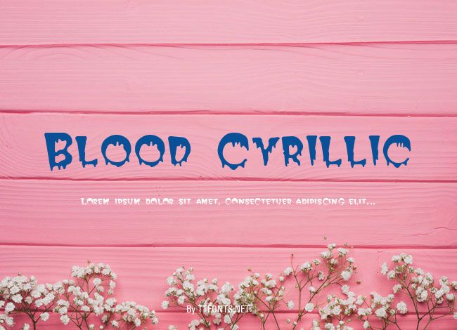 Blood Cyrillic example