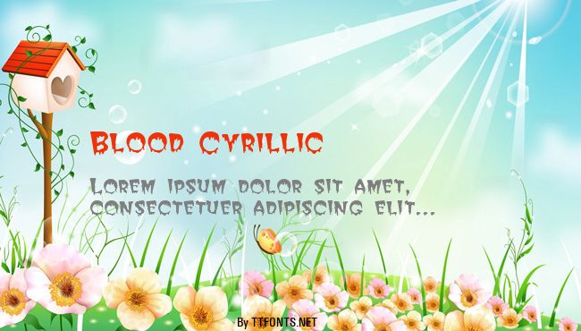 Blood Cyrillic example