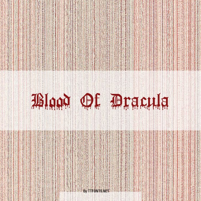 Blood Of Dracula example