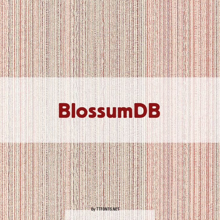 BlossumDB example