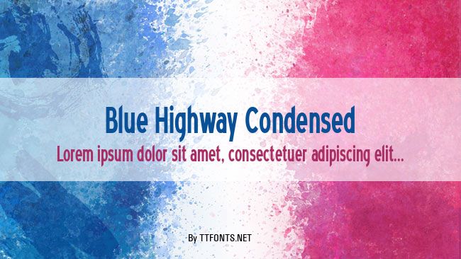Blue Highway Condensed example