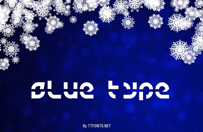 Blue type example