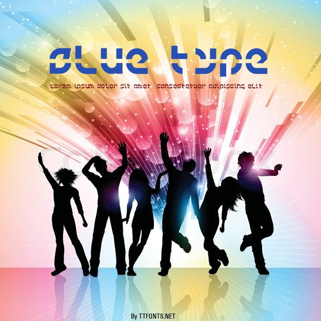 Blue type example