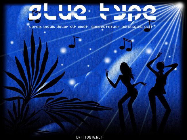 Blue type example