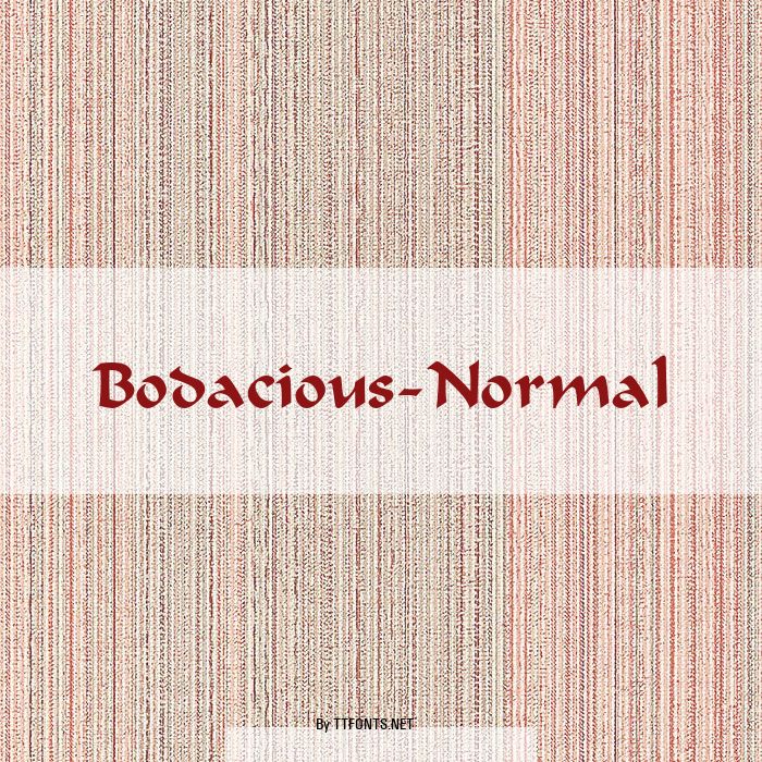 Bodacious-Normal example