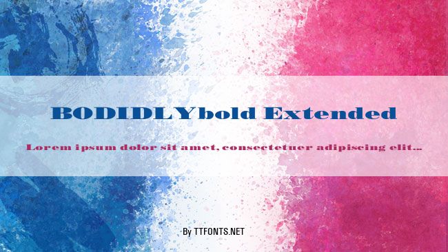 BODIDLYbold Extended example