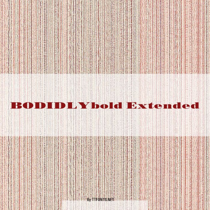 BODIDLYbold Extended example
