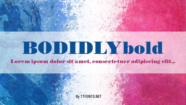 BODIDLYbold example