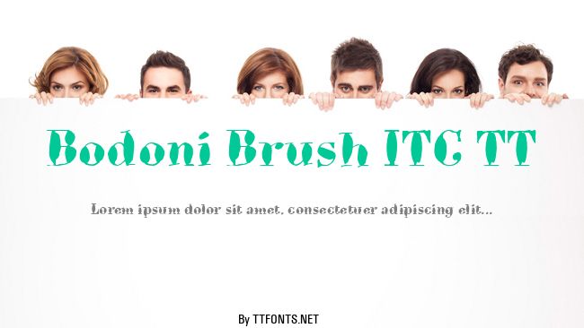 Bodoni Brush ITC TT example