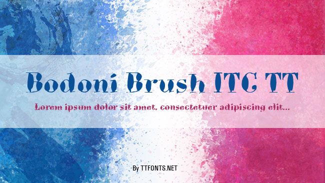 Bodoni Brush ITC TT example