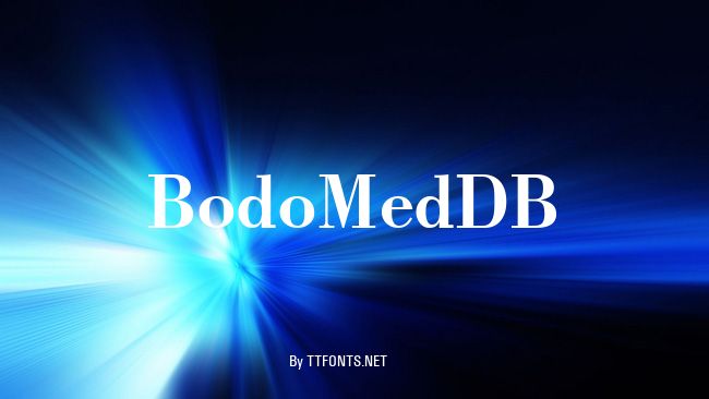 BodoMedDB example