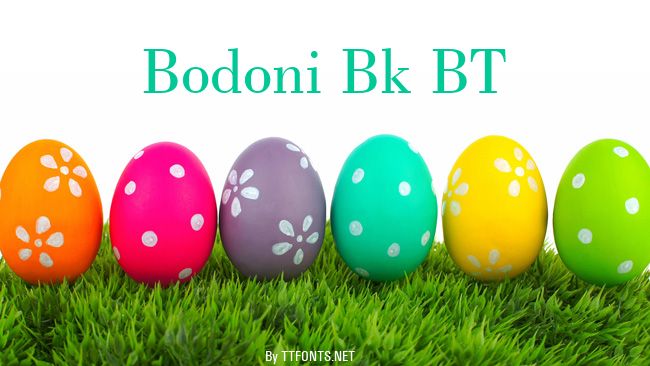 Bodoni Bk BT example