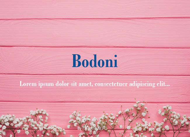 Bodoni example
