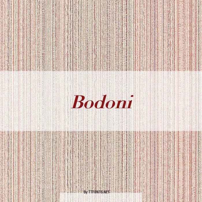 Bodoni example