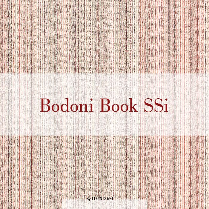 Bodoni Book SSi example