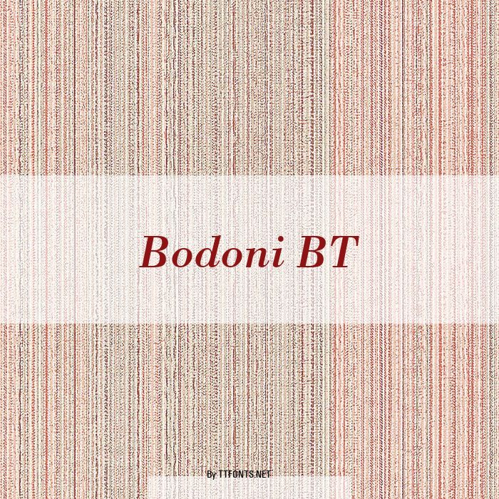 Bodoni BT example