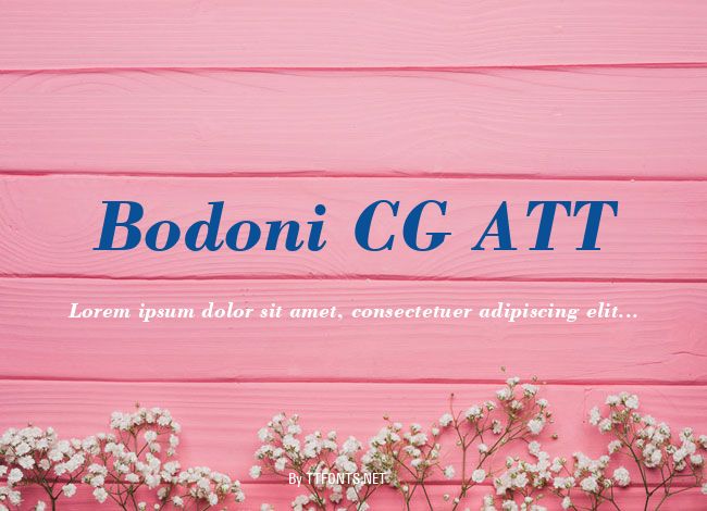 Bodoni CG ATT example