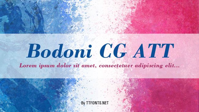 Bodoni CG ATT example