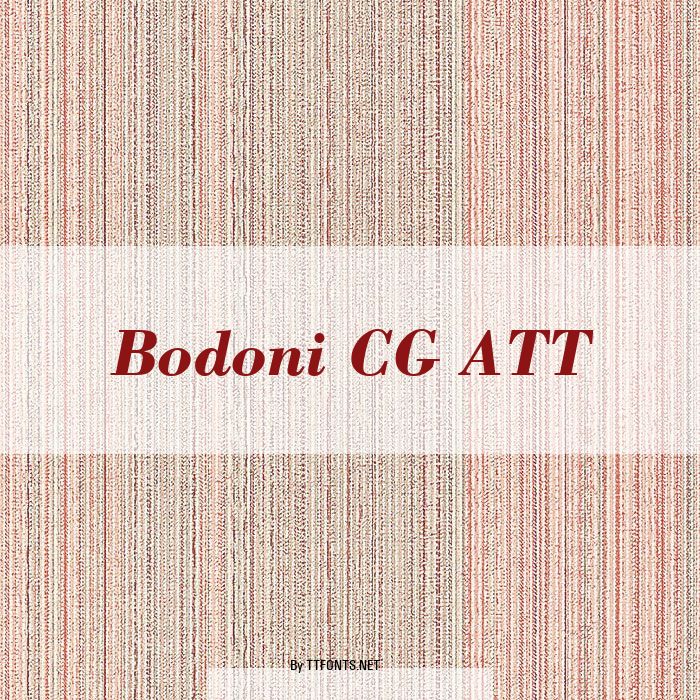 Bodoni CG ATT example