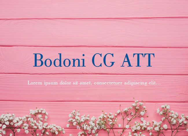 Bodoni CG ATT example