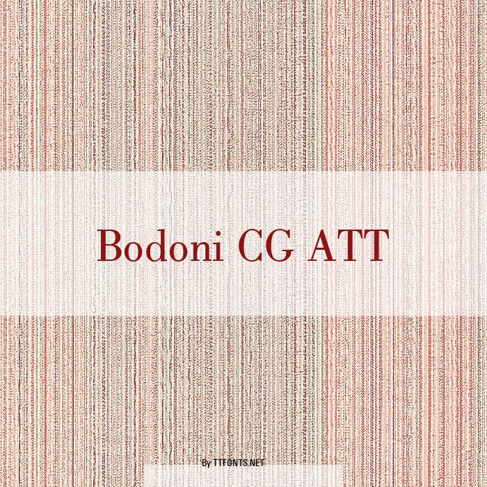Bodoni CG ATT example