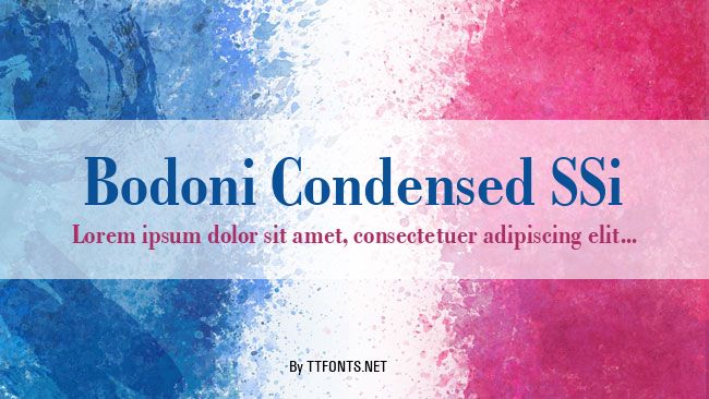 Bodoni Condensed SSi example