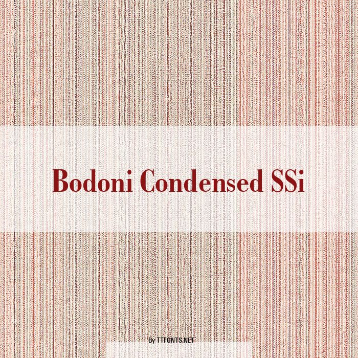 Bodoni Condensed SSi example
