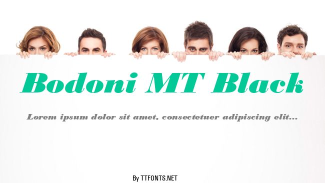 Bodoni MT Black example