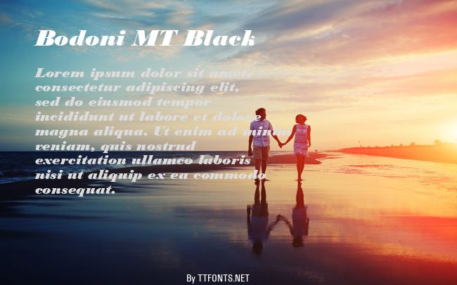 Bodoni MT Black example