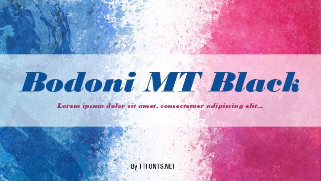 Bodoni MT Black example