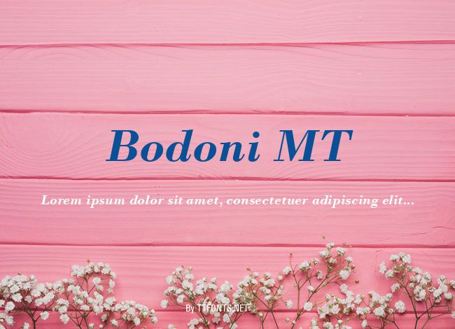 Bodoni MT example