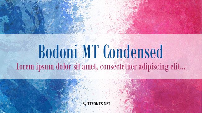 Bodoni MT Condensed example