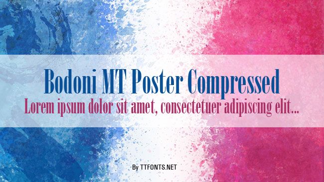 Bodoni MT Poster Compressed example