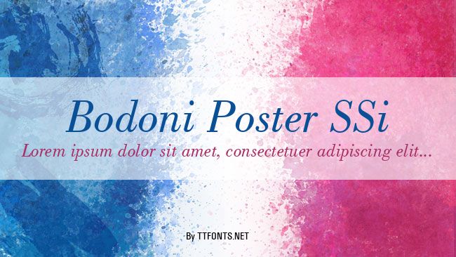 Bodoni Poster SSi example