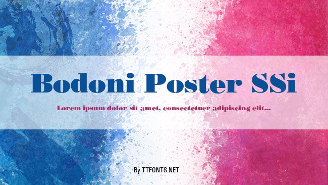 Bodoni Poster SSi example