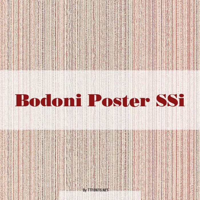 Bodoni Poster SSi example