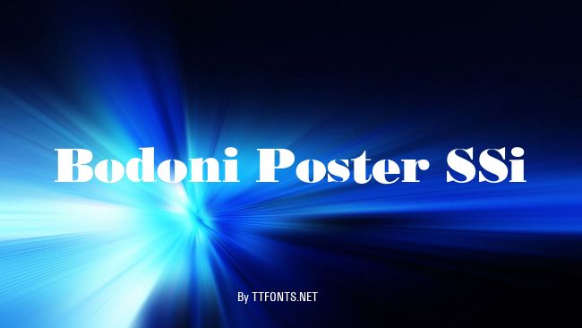 Bodoni Poster SSi example