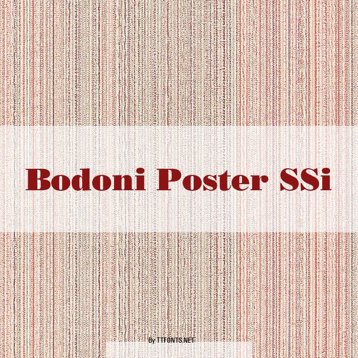 Bodoni Poster SSi example